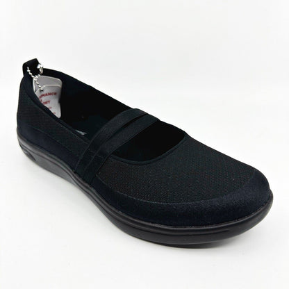 Skechers Arch Fit Uplift Mindful Black Womens Size 5.5 Slip On Shoes