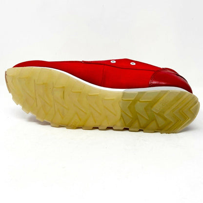 Clae Desmond Ruby Canvas Red White Mens Premium Casual Shoes Sneakers