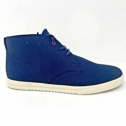 Clae Strayhorn Textile Deep Navy Waxed Canvas Mens Premium  Casual Sneakers
