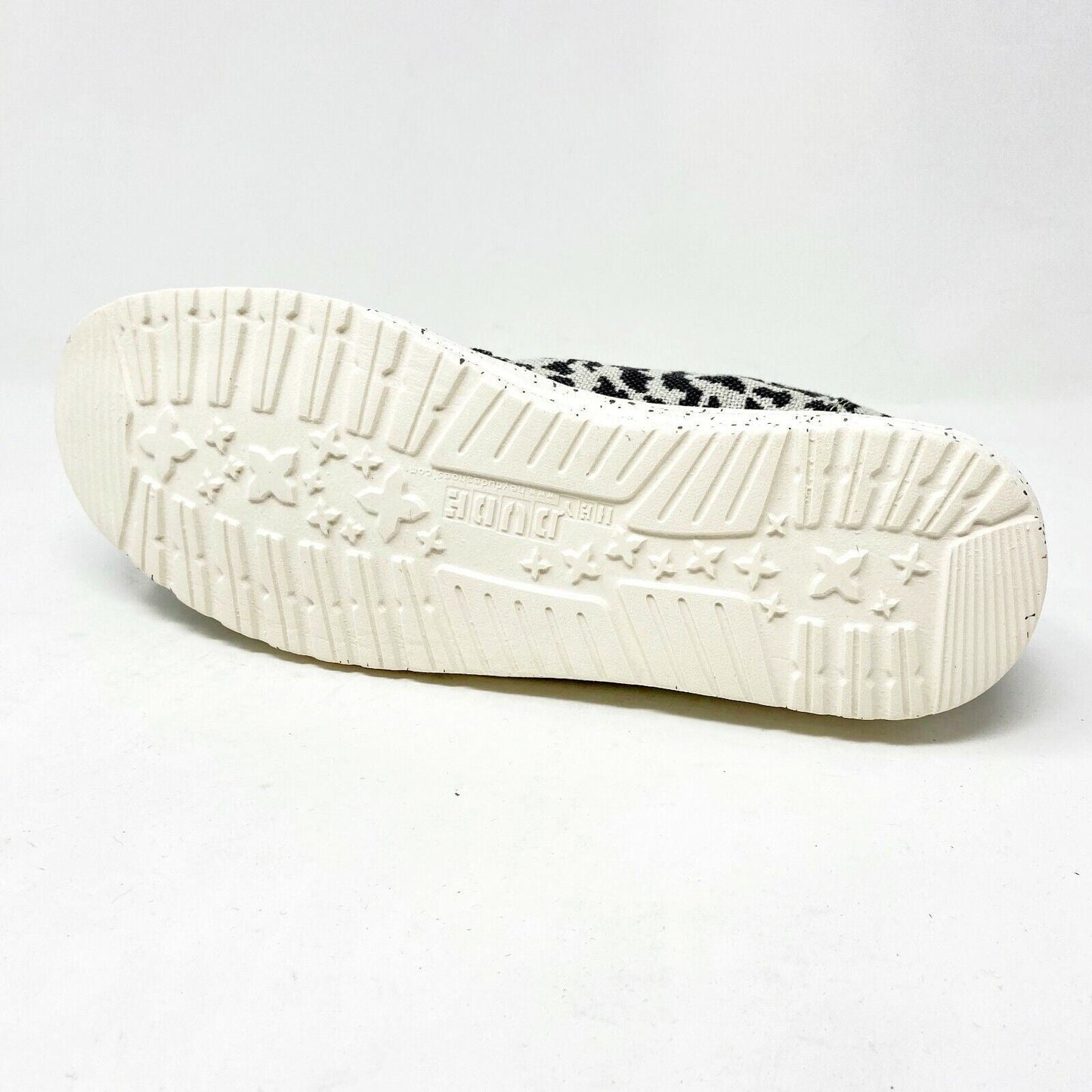Hey Dude Womens Misty Woven Cheetah Grey Size 5 Slip On Walking Comfort Shoes