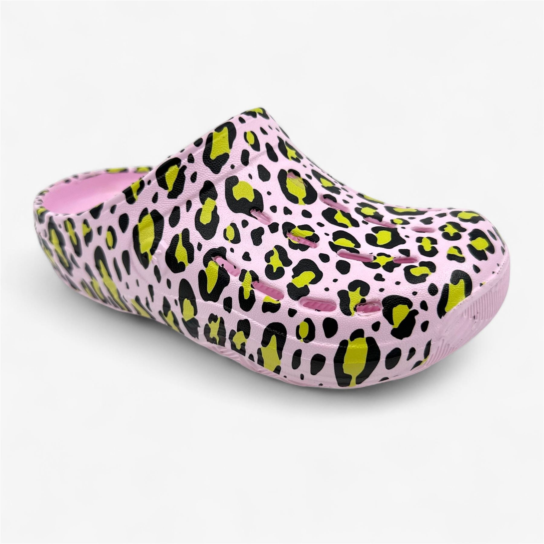 AND1 Bodega Clog Pink Leopard Kids Girls Sandal Clog