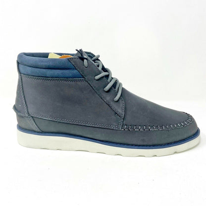 Clae Romare Hi Vibram Pavement Leather Gray Mens Premium Casual Sneakers
