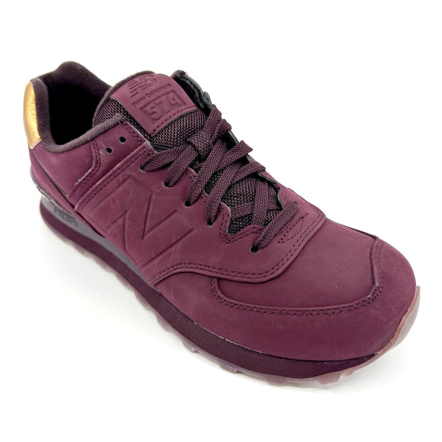 New Balance 574 Lifestyle Molton Maroon Gold Nylon Mens Sneakers ML574MTC