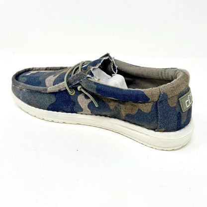 Hey Dude Wendy Camo Kids Slip On Comfort Shoes