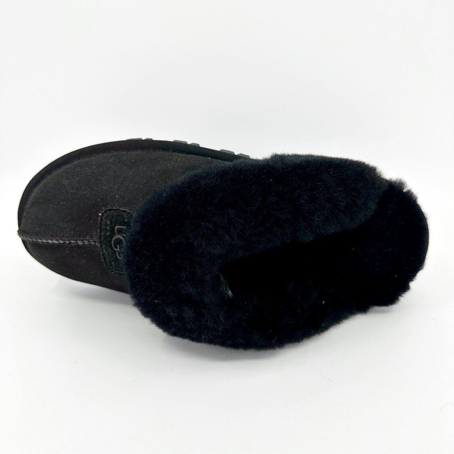 UGG Coquette Black Womens Suede Sheepskin Comfy Slippers 5125W BLK