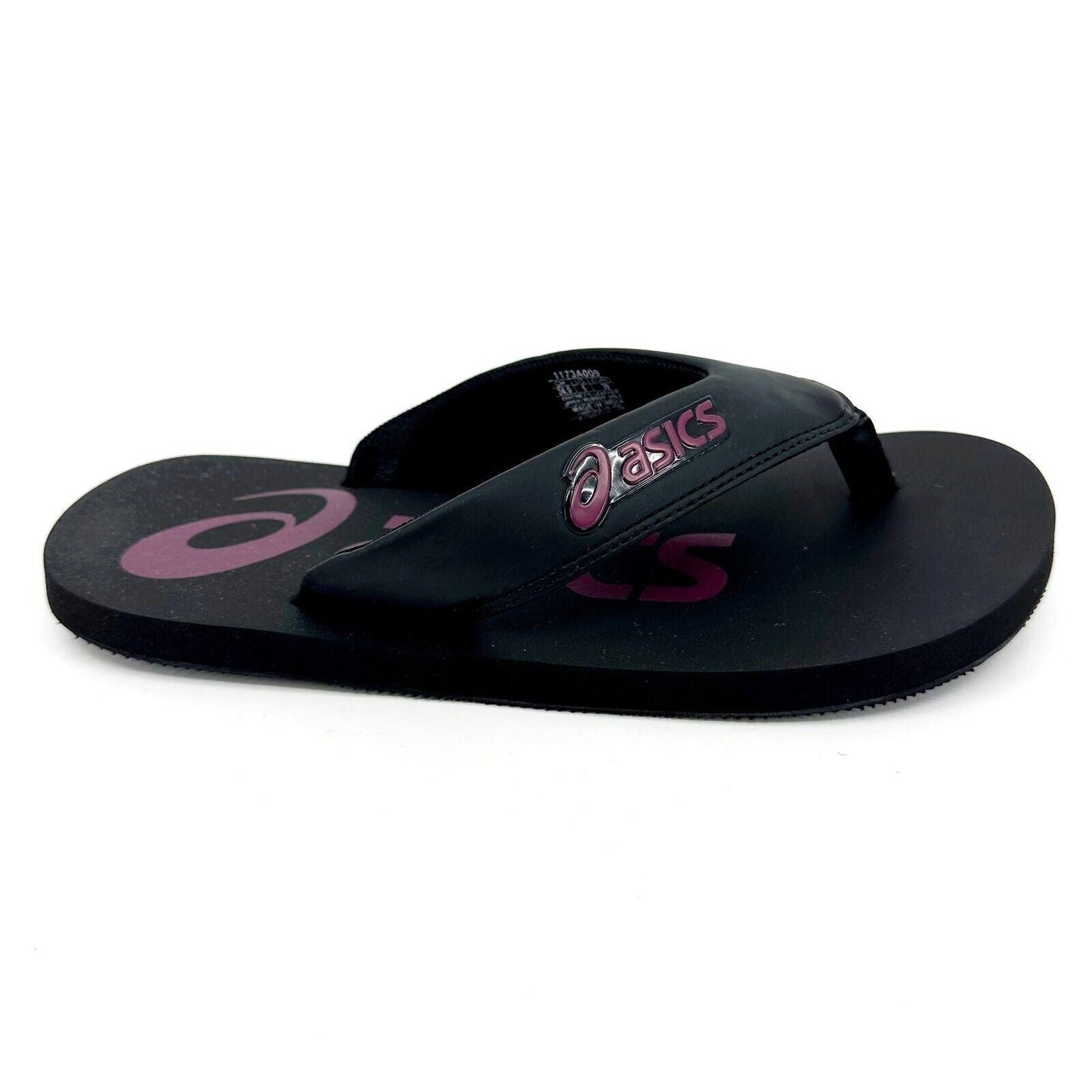 Asics Zorian BM Black Roselle Mens Size 6 Flip Flop Thongs Sandal 1173A009 001