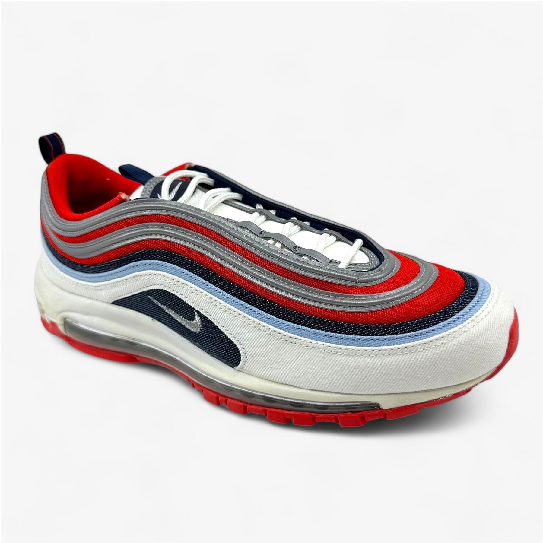 Nike Air Max 97 Chile Red Metallic Silver Mens Size 13 Athletic Sneaker