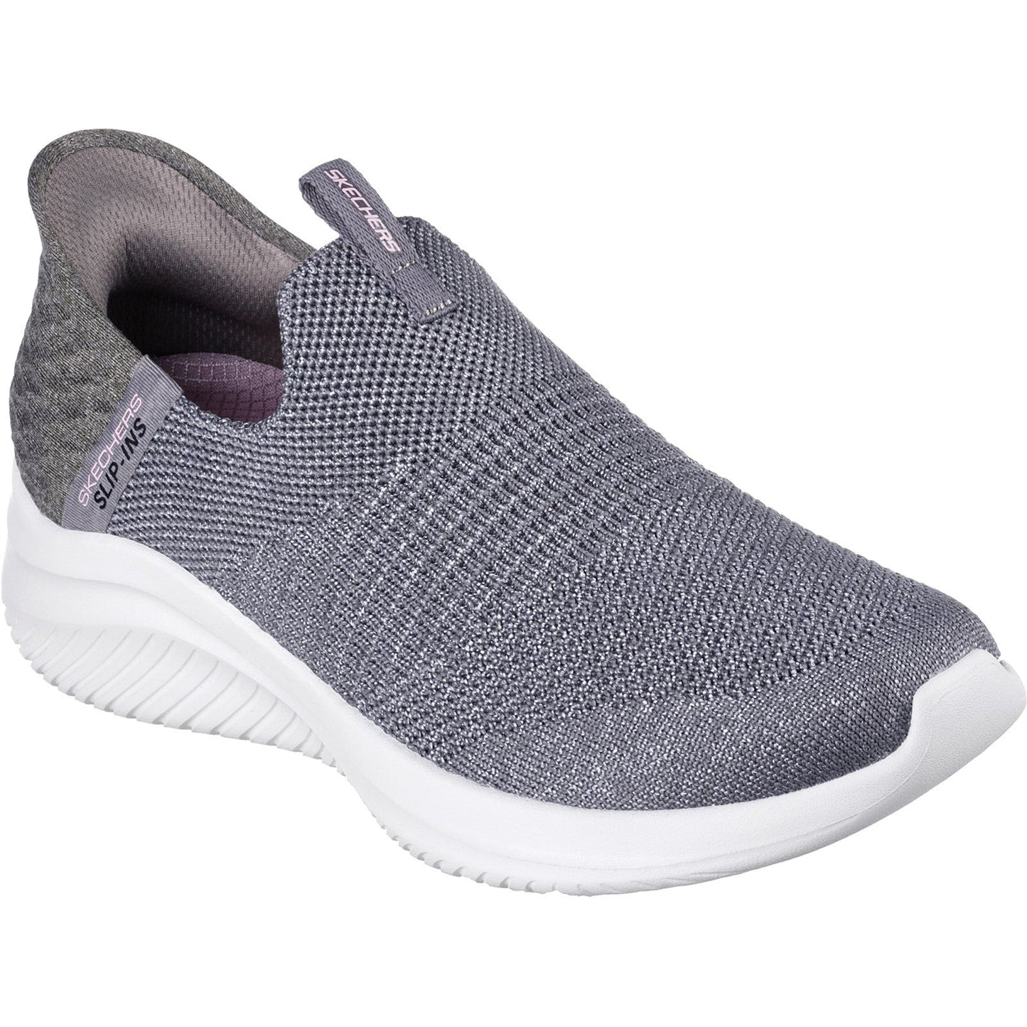 Women's Wide Fit Skechers 149708 Slip-ins Ultra Flex 3.0 Cozy Streak Trainers - Grey