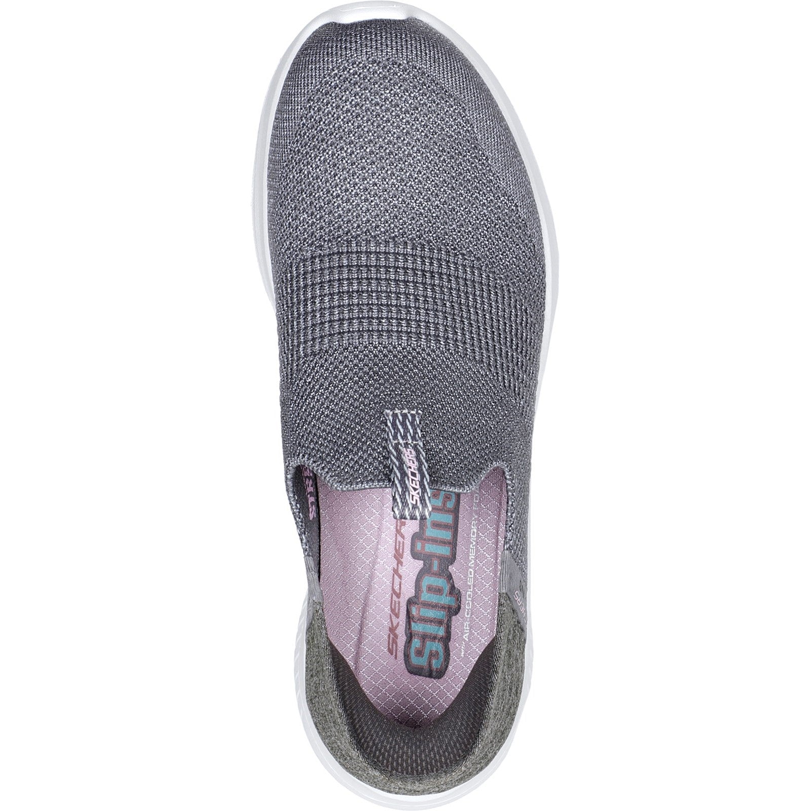 Women's Wide Fit Skechers 149708 Slip-ins Ultra Flex 3.0 Cozy Streak Trainers - Grey