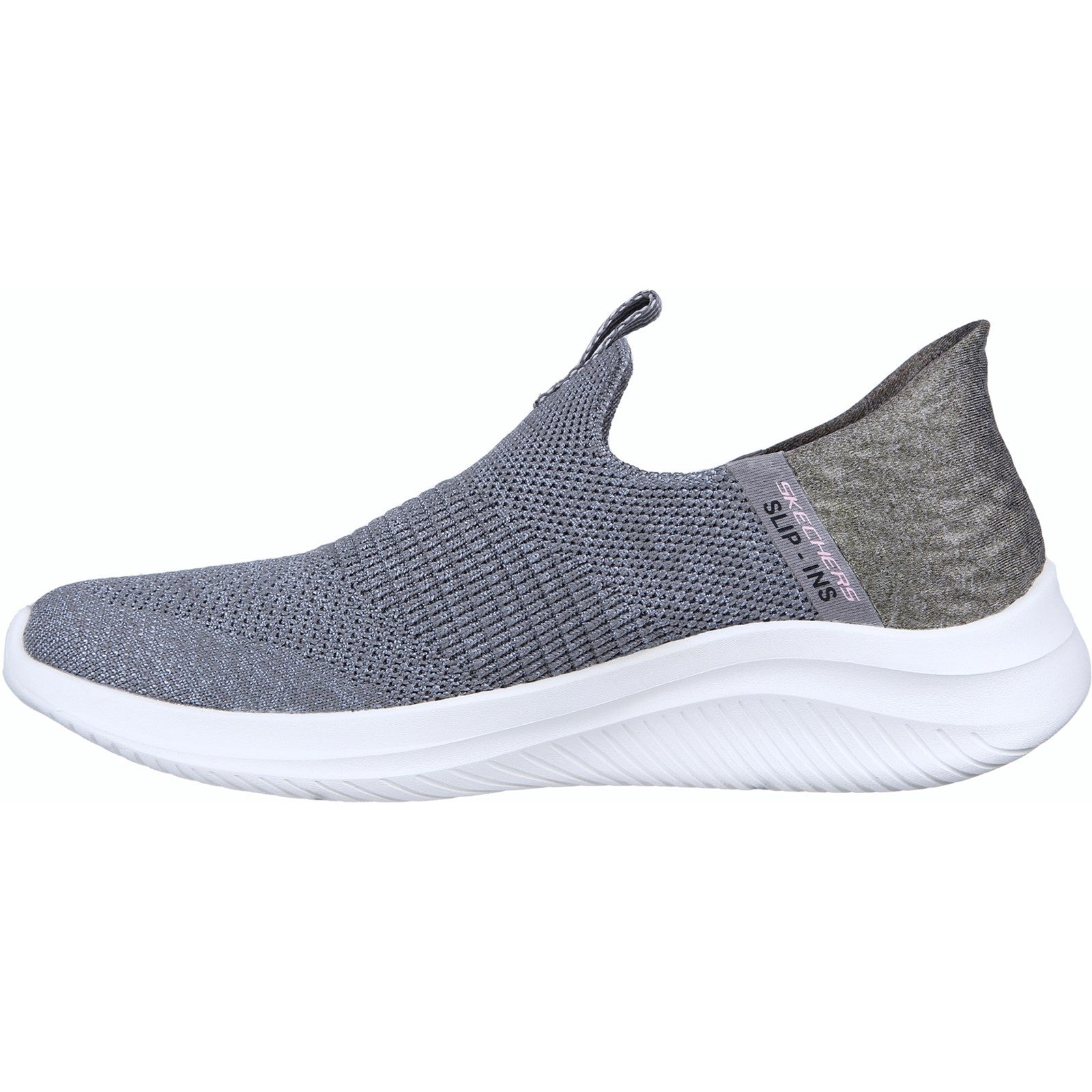 Women's Wide Fit Skechers 149708 Slip-ins Ultra Flex 3.0 Cozy Streak Trainers - Grey