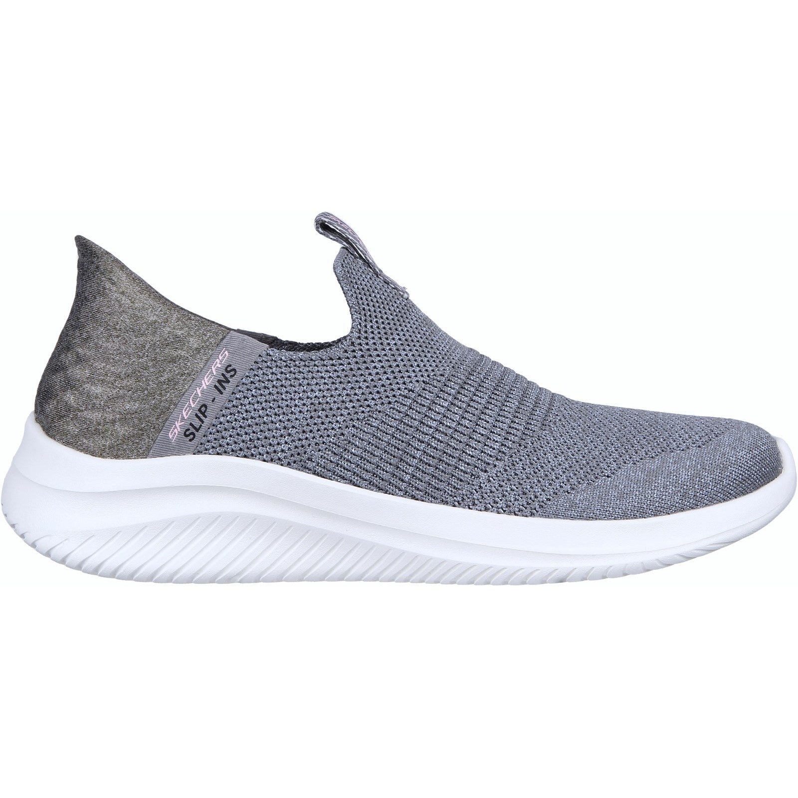 Women's Wide Fit Skechers 149708 Slip-ins Ultra Flex 3.0 Cozy Streak Trainers - Grey