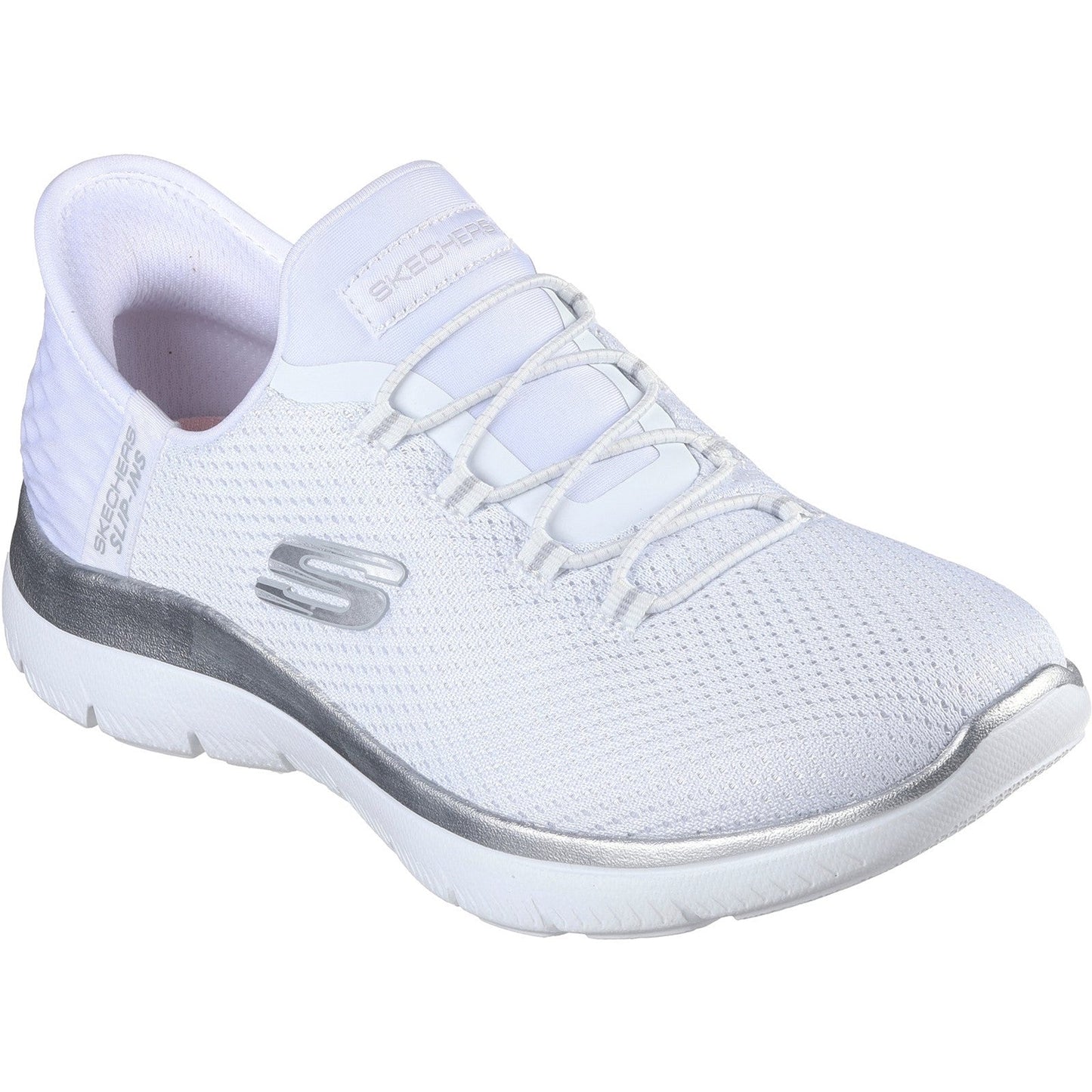 Women's Wide Fit Skechers 150123 Slip-ins Summits Diamond Dream Trainer