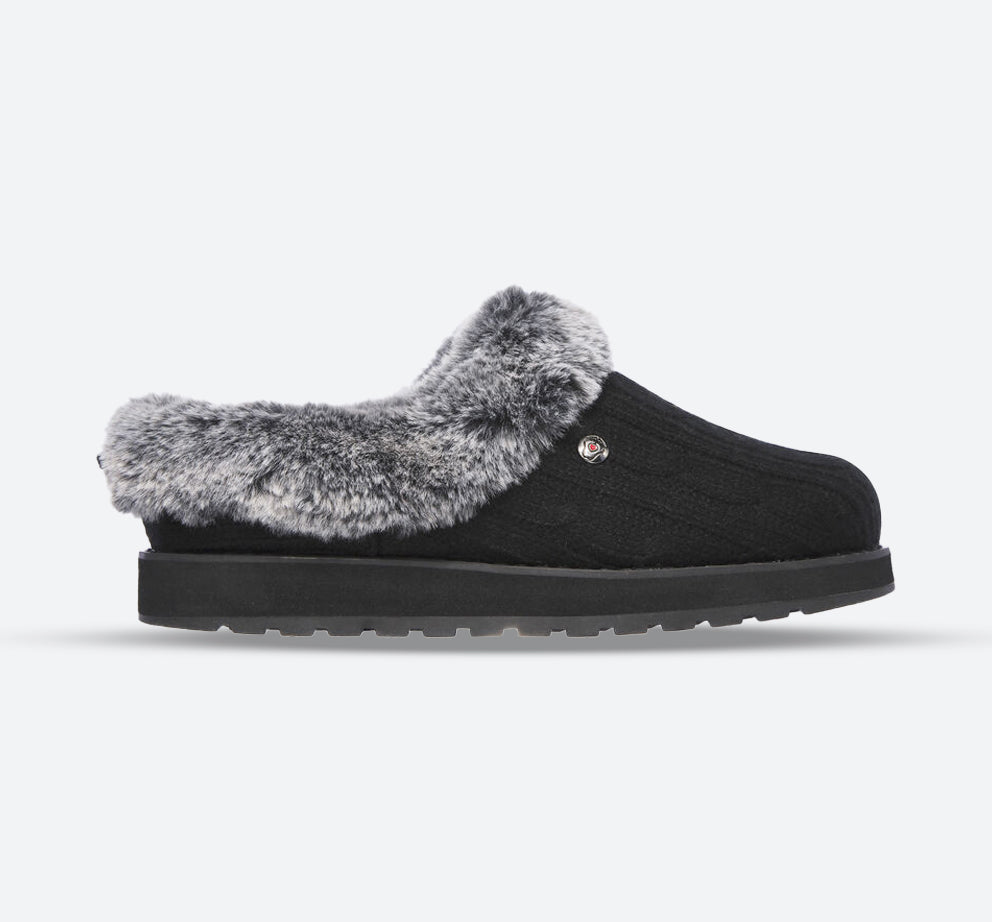Womens Wide Fit Skechers Keepsakes Ice Angel Mule Slippers - Exclusive