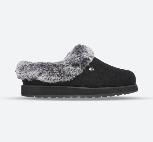 Womens Wide Fit Skechers Keepsakes Ice Angel Mule Slippers - Exclusive