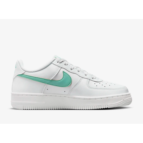 Nike Air Force 1 Big Kids' Shoes Summit White/Emerald Rise (GS)